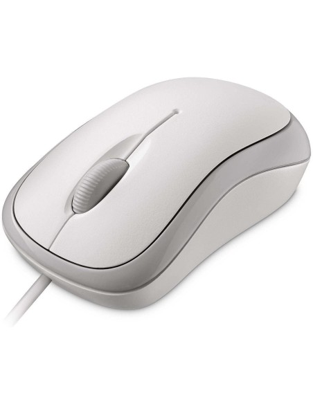 Ratón Microsoft Basic Optical, con cable USB, óptico Blanco | Kiwiku