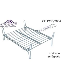 Ofertón ALPGRILL 1102724 Parrilla barbacoa doble zin, alpgrill, 30x35cm.