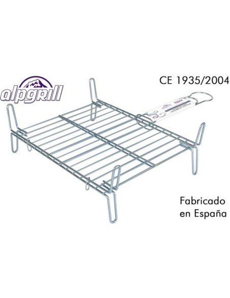 Ofertón ALPGRILL 1102724 Parrilla barbacoa doble zin, alpgrill, 30x35cm.