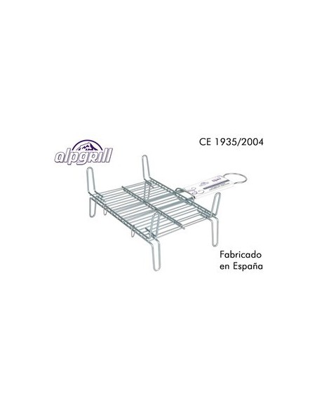 Comprar ALPGRILL 1102722 Parrilla barbacoa doble zin, alpgrill, 20x25cm.