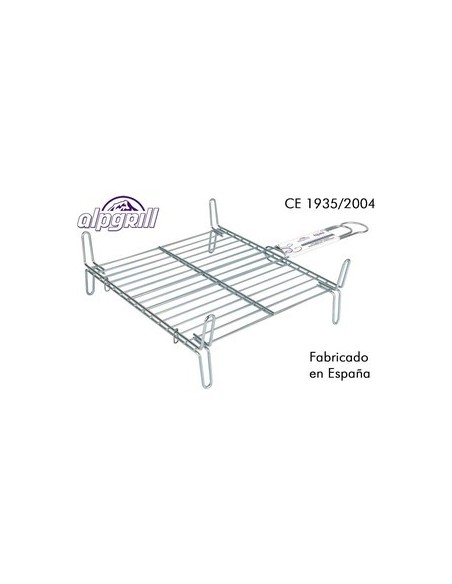 Oferta - ALPGRILL 31484 Parrilla barbacoa 35x35cm doble