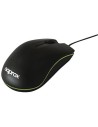 Ratón Approx APPOMNBG, con cable USB, óptico Mini, Color Negro y Verde