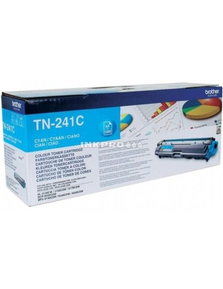 Brother TN241C - Cartucho tóner para impresoras láser (1400 páginas), color cian