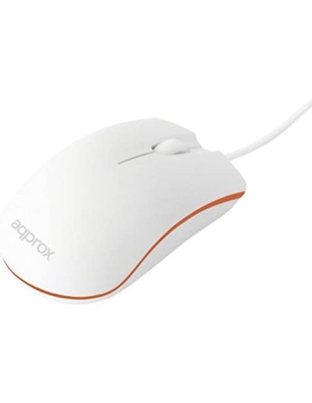 Comprar Ratón Approx APPOMNWO, con cable USB, óptico Blanco | kiwiku