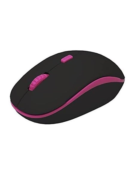 Ratón Approx APPWMBBP, óptico inalámbrico, Negro y Violeta | kiwiku