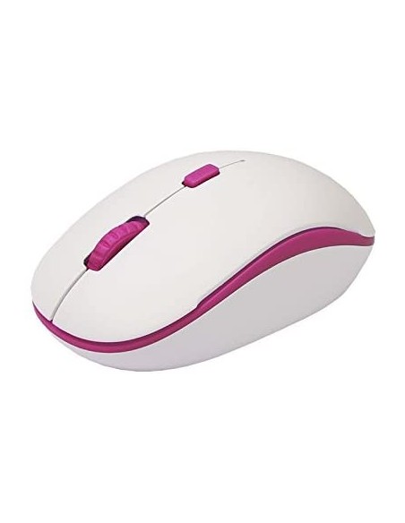 Ratón Approx APPWMBWP, óptico inalámbrico, Blanco y Violeta | kiwiku
