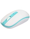 Ratón Approx APPWMVWLB óptico inalámbrico, Color Blanco y Azul Claro