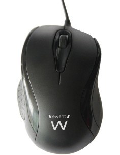 Ratón Ewent EW3152, con cable USB, óptico 1000dpi, Negro | kiwiku