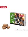 Pastilla madera natural c/cera 32pc algon