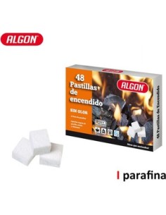 Oferta - ALGON 61990 Pastilla fuego parafina s/olor 48pc algon