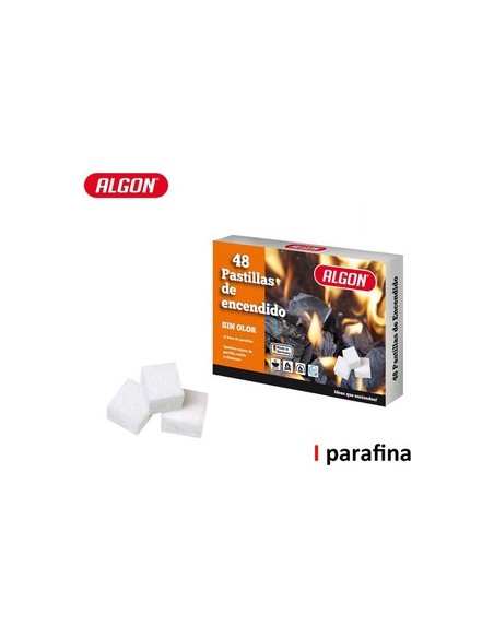 Oferta - ALGON 61990 Pastilla fuego parafina s/olor 48pc algon