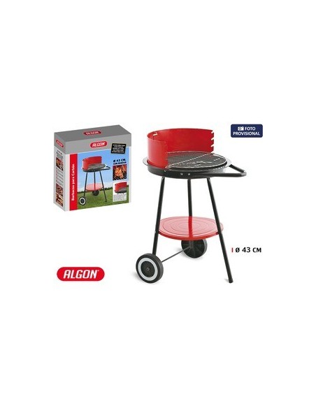 Oportunidad ALGON 66675 Barbacoa redonda c/ruedas 43cm algon