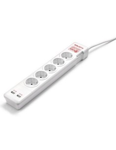 Oferta - Salicru SPS SAFE 5+ Regleta con Protección 5 Tomas + 2 USB. 680BA000002