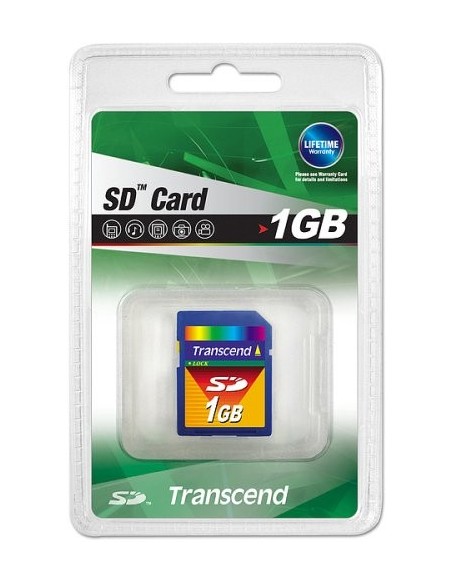 Transcend TS1GSDC - Tarjeta de memoria SD de 1 GB: Transcend: Kiwiku.com: Informática