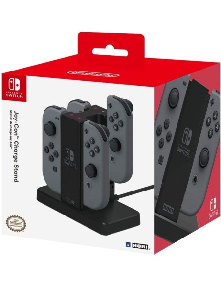 Base de carga hori charge stand para nintendo switch 4 joy-con