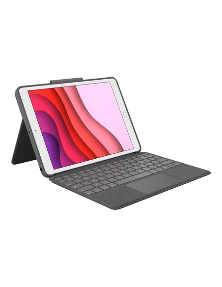 Funda Logitech para ipad 7Gen con teclado y touchpad Grafito