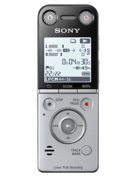 Sony ICDSX733 - Grabadora de voz digital de 4 GB con micrófono direccional