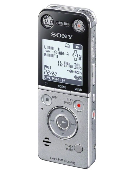 Sony ICDSX733 - Grabadora de voz digital de 4 GB con micrófono direccional