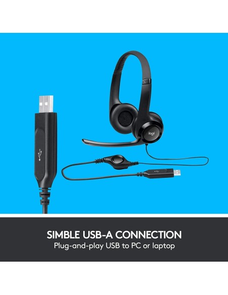 Comprar Auriculares con microfono Logitech USB H390 kiwiku