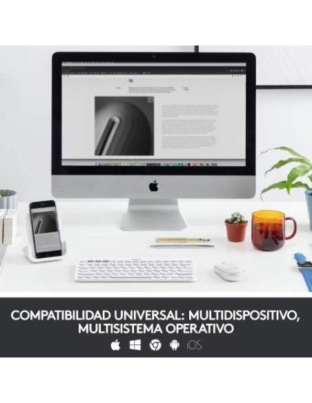 Oferta Teclado Logitech K380 Multidevice Bluetooth Blanco kiwiku