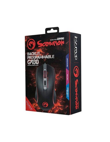 MA-G930 Raton gaming scorpion g930 4000dpi USB Negro