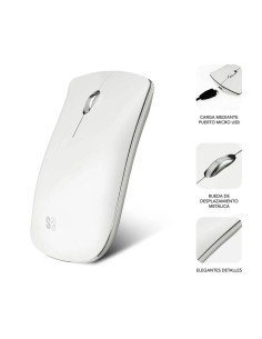 Ratón Blanco  Inalámbrico Bluetooth Compacto 2400Dpi 2