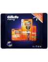 Braun fusion pack xmas19 set maquinilla flexball + 5 recambios + gel de afeitado + funda