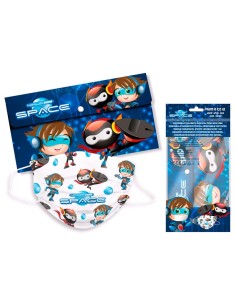 Comprar KIDS LICENSING  Set 5 mascarillas infantiles quirurgicas desechables + estuche space