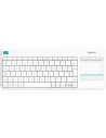 Logitech K400 Plus Teclado Inalámbrico con Touchpad Ingles Blanco