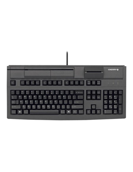 Teclado con lector de tarjetas Magneticas Cherry USB Negro