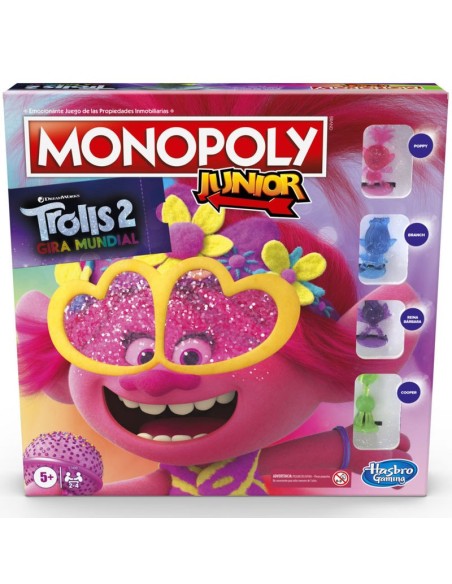 Oferta - Hasbro  Juego monopoly junior trolls world tour