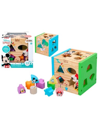 Mejor Precio en WOOMAX  Cubo formas madera mickey minnie disney