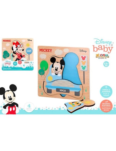 Ofertón WOOMAX  Puzzle madera mickey minnie disney surtido