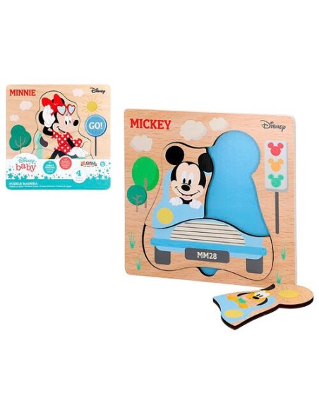 Ofertón WOOMAX  Puzzle madera mickey minnie disney surtido