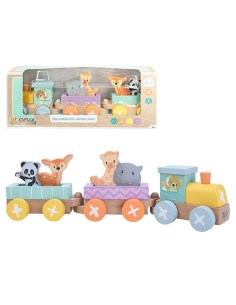 Comprar WOOMAX  Set tren animalitos madera