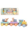 Set tren animalitos madera