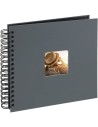 Hama Fine Art 94879 - Álbum de Fotos Con Espiral, 50 Páginas Negras (25 Hojas), 28 X 24 Cm