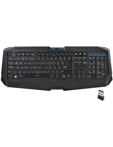 Gigabyte teclado gaming force k7 wireless negro USB Español