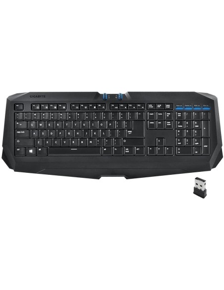 Gigabyte teclado gaming force k7 wireless negro USB Español
