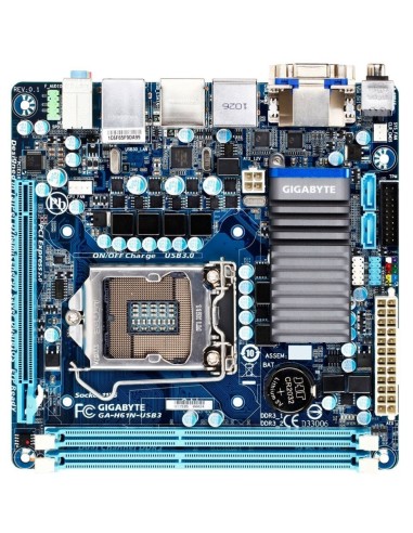 Gigabyte GA-H61N-USB3 - Placa base (DDR3 SDRAM, LGA 1155/Socket H2, Mini-ITX, PCI Express x16, HDMI, USB 2.0, USB 3.0, eSATA II)