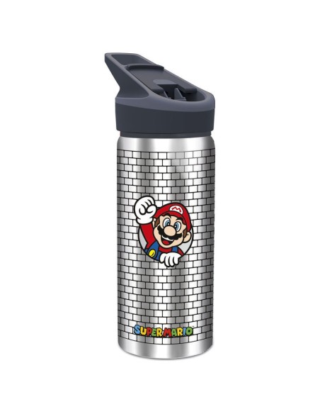 Ofertón STOR  Cantimplora aluminio super mario bros nintendo
