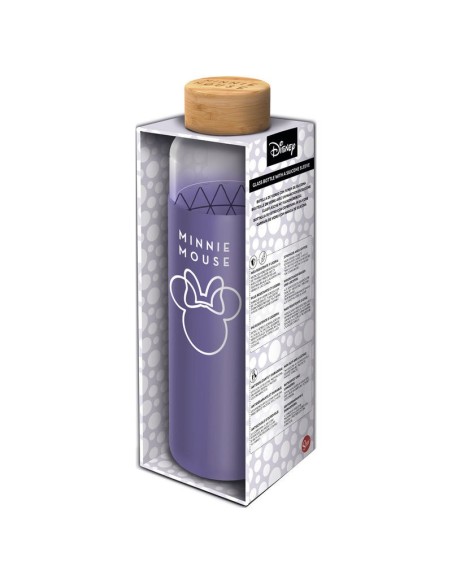 Oferta - STOR  Botella cristal minnie disney funda silicona 585ml