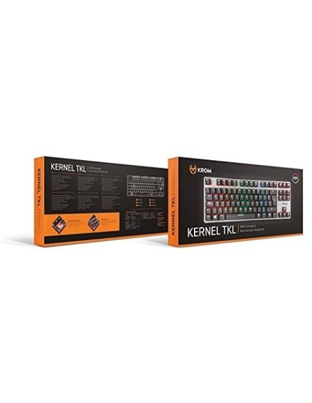 Teclado Krom Kernel Tkl Mecanico Rgb Gaming Español NXKROMKRNLTKL