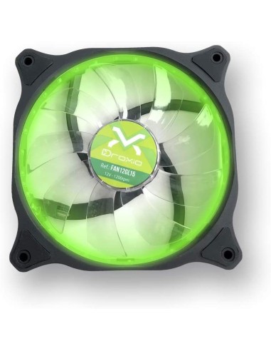 Ventilador para PC Droxio Gaming 12x12cm Verde FAN12GL15