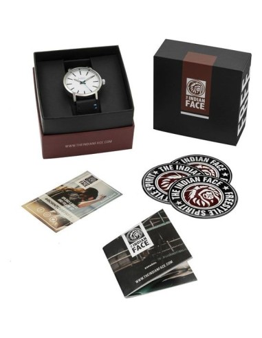 Ofertón THE INDIAN FACE 62724 Reloj latitude silver and white - pulsera negra