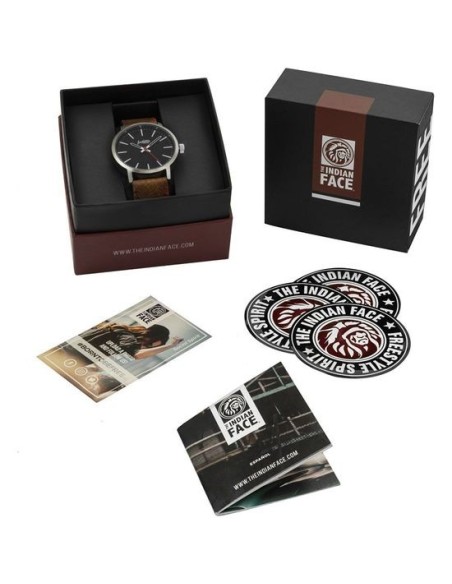 Comprar THE INDIAN FACE 62725 Reloj latitude silver and black - pulsera marrón