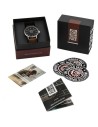 Reloj latitude silver and black - pulsera marrón THE INDIAN FACE