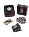 Reloj latitude silver and white - pulsera marrón The Indian Face