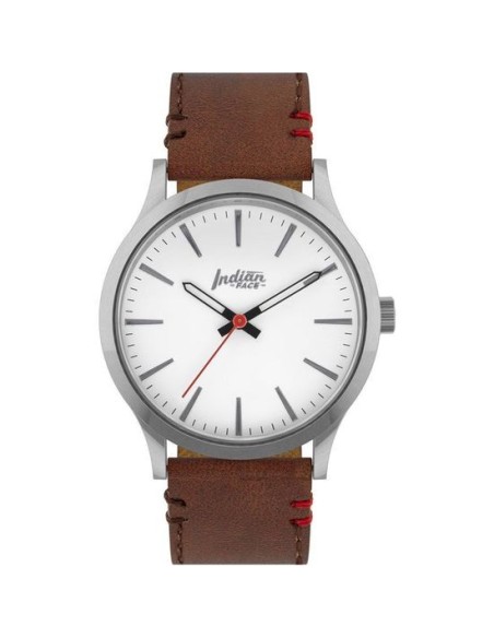 Oferta - THE INDIAN FACE 62723 Reloj latitude silver and white - pulsera marrón
