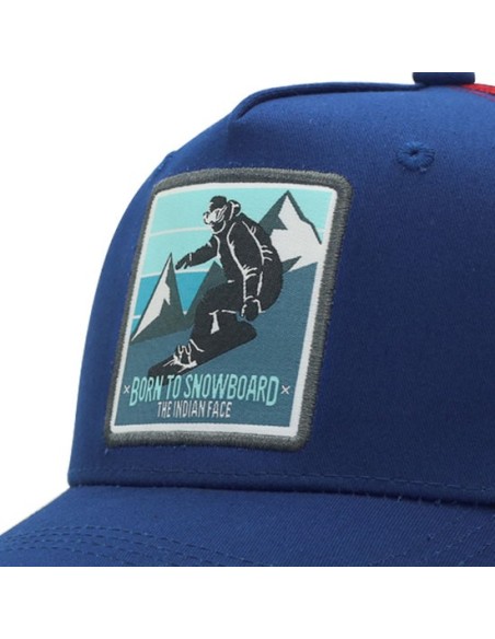 Ofertón THE INDIAN FACE 66564 Gorra the indian face born to snowboard azul y rojo